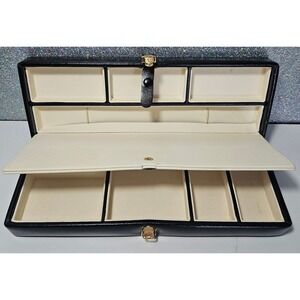 WOLF DESIGNS Vintage Heritage Safe Deposit Jewelry Travel Organizer Case, no key